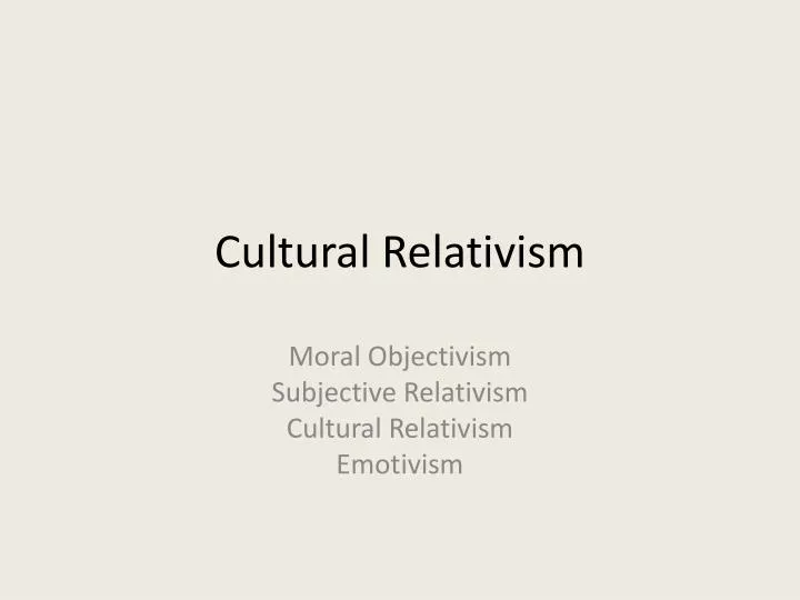 cultural relativism