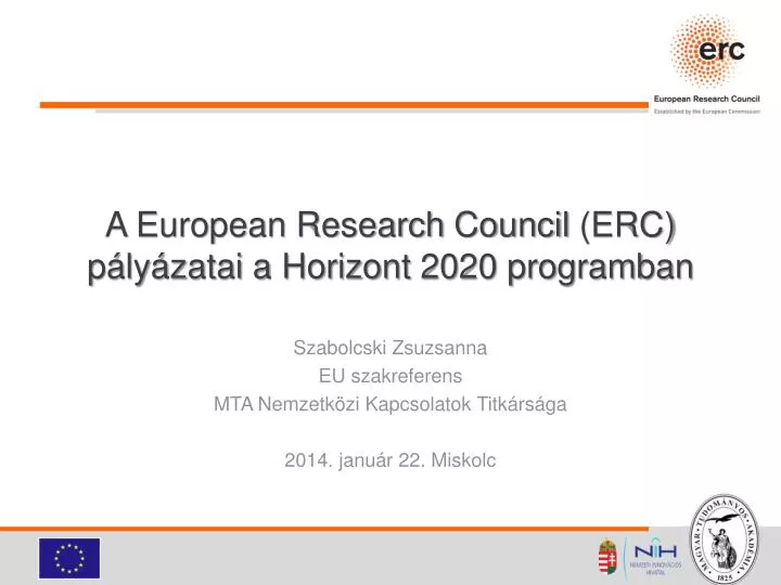 a european research council erc p ly zatai a horizont 2020 programban