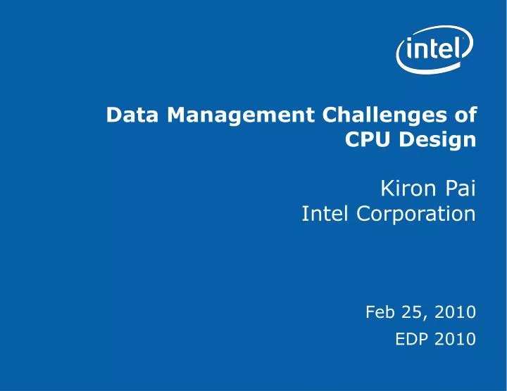 data management challenges of cpu design