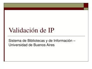 validaci n de ip