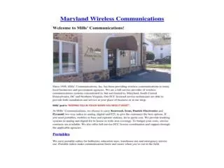 Maryland Wireless Communications