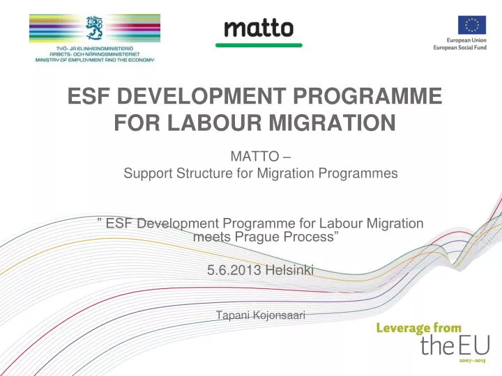esf development programme for labour migration
