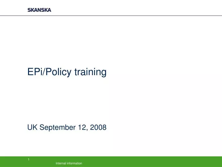 epi policy training