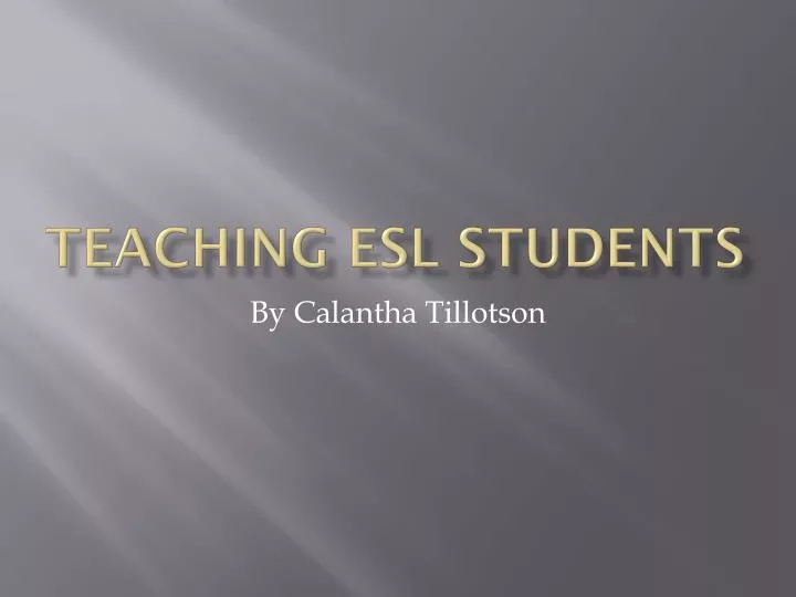 teaching esl students