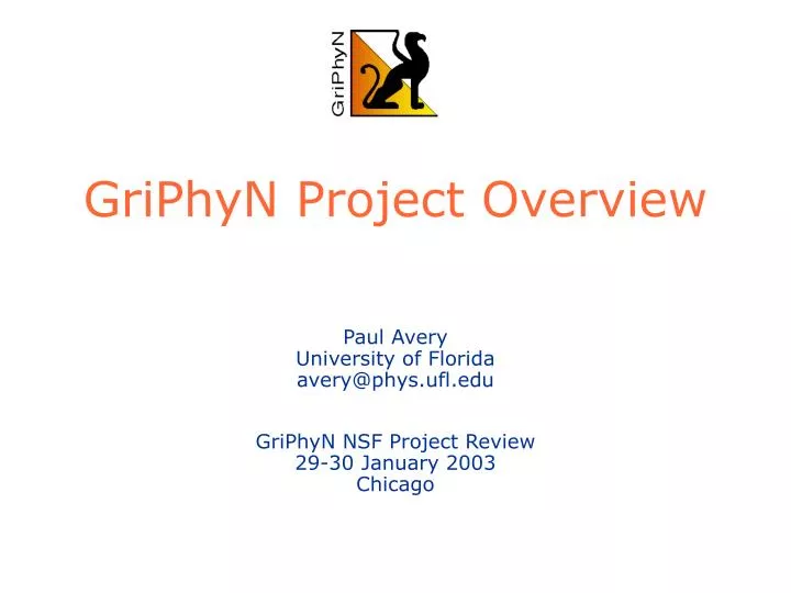griphyn project overview