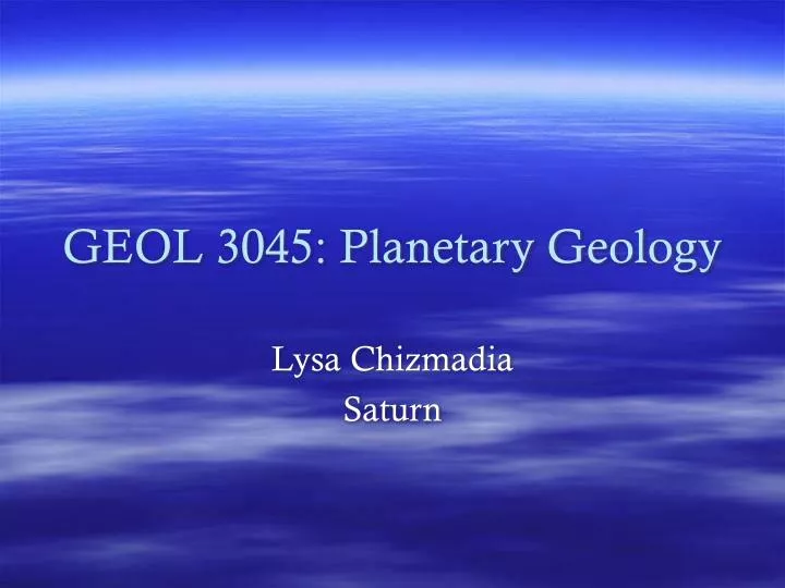 geol 3045 planetary geology