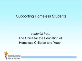 Supporting Homeless Students