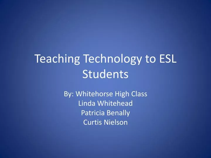 teaching technology to esl students