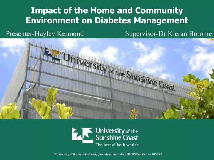 impact of the home and community environment on diabetes management