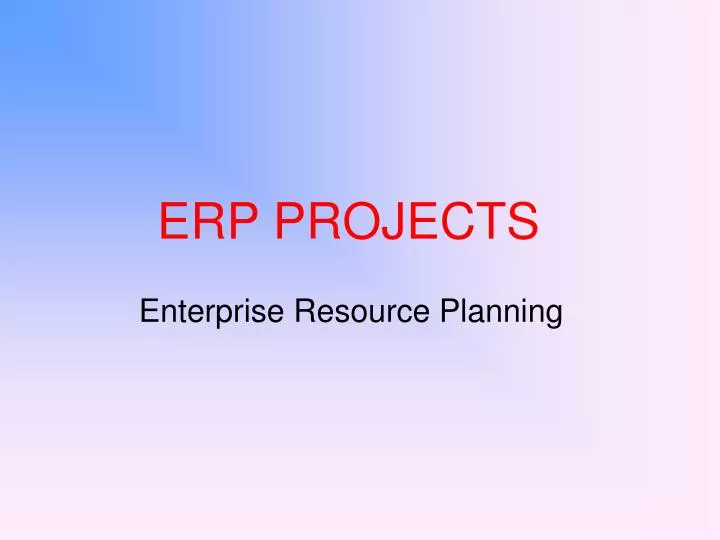 enterprise resource planning