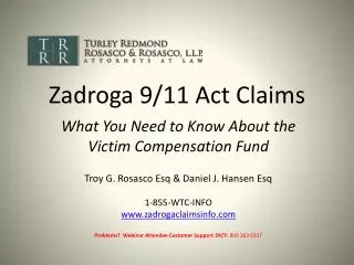 Zadroga 9/11 Act Claims