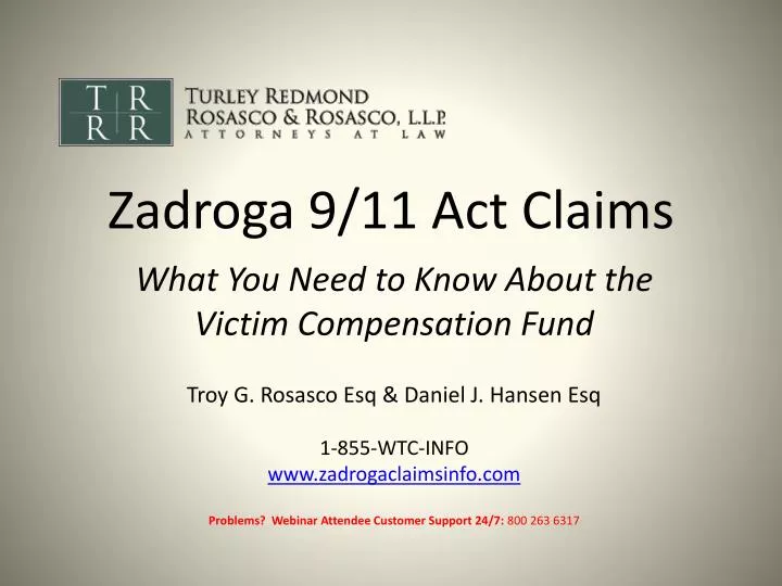 zadroga 9 11 act claims