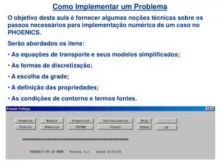 como implementar um problema
