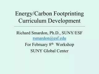 Energy/Carbon Footprinting Curriculum Development