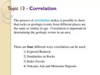 Topic 13 - Correlation