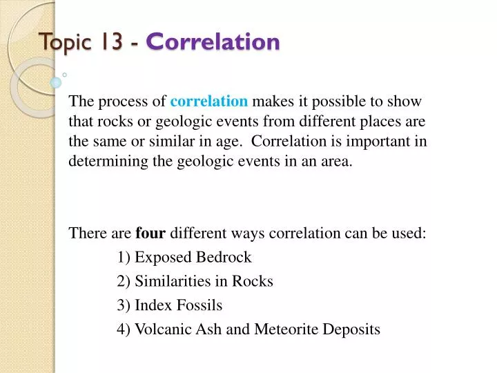 topic 13 correlation