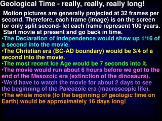 Geological Time - really, really, really long!