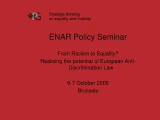 ENAR Policy Seminar