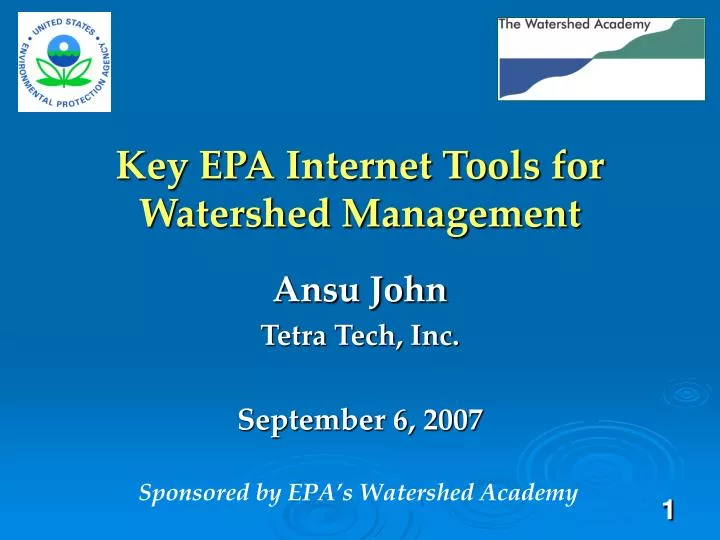 key epa internet tools for watershed management