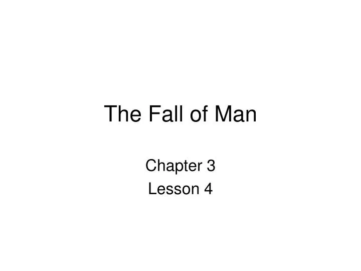 the fall of man