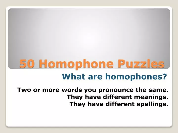 50 homophone puzzles