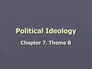 Political Ideology