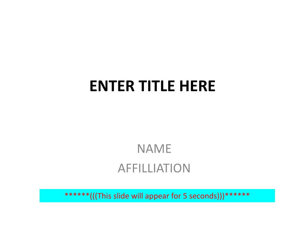 PPT - ENTER TITLE HERE PowerPoint Presentation, free download - ID:5626641