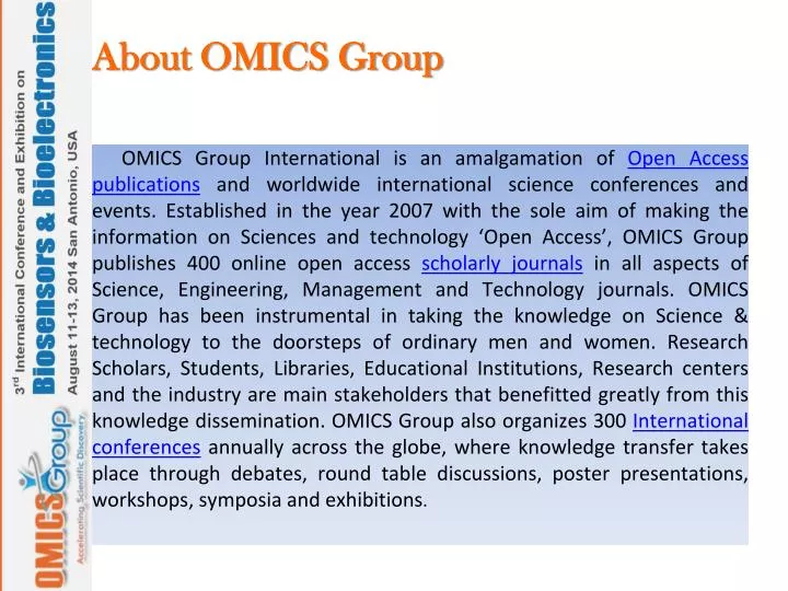 about omics group