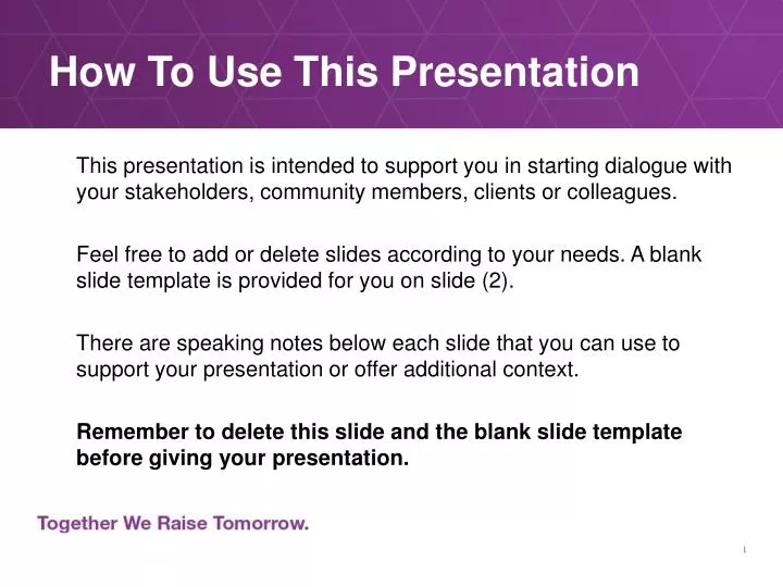 how to use this presentation