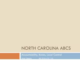 North Carolina ABCs
