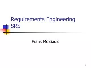 Requirements Engineering SRS
