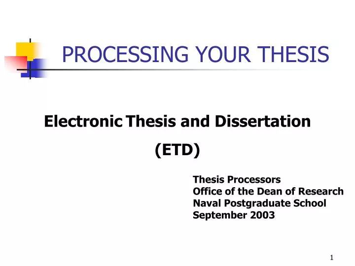 processing your thesis
