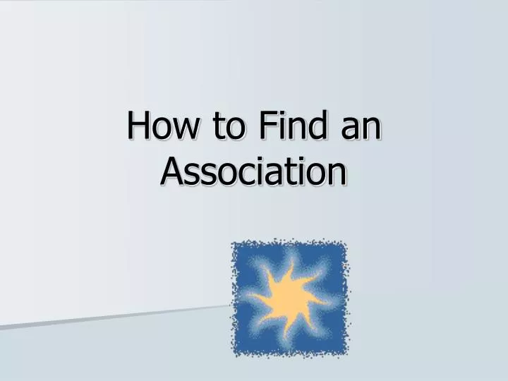 how to find an association