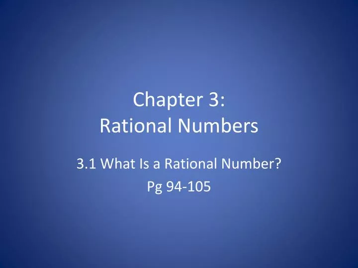 chapter 3 rational numbers