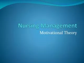 Nursing Management