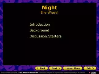 Night Elie Wiesel