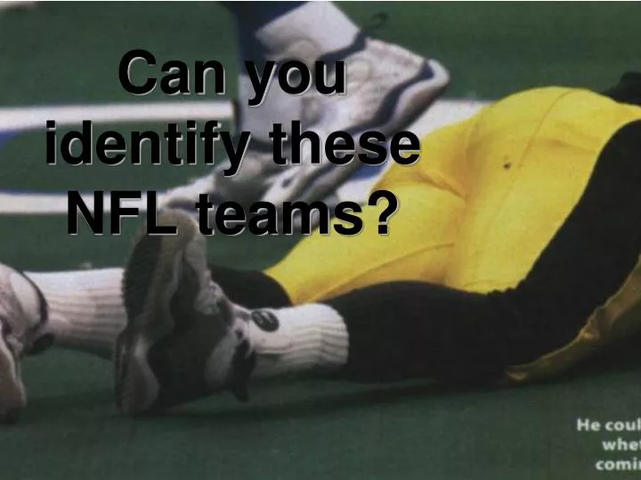 can you identify these nfl teams