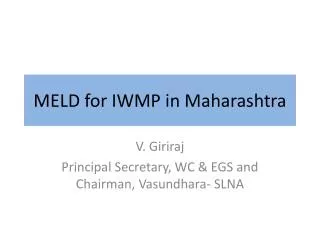 MELD for IWMP in Maharashtra