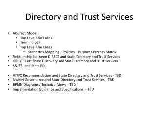 Directory and Trust Services