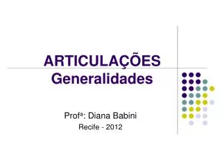 articula es generalidades