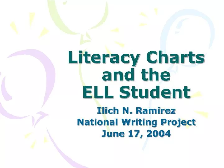 literacy charts and the ell student