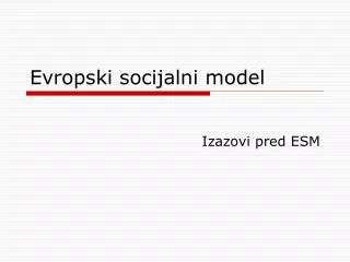 evropski socijalni model