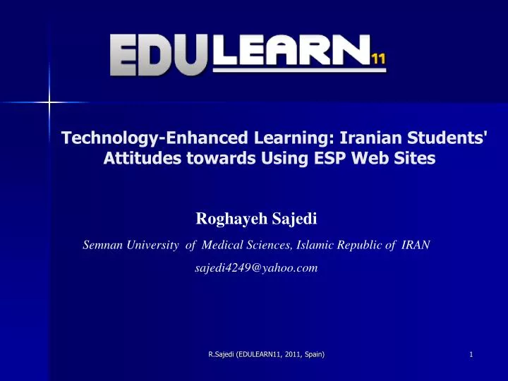 technology enhanced learning iranian students attitudes towards using esp web sites