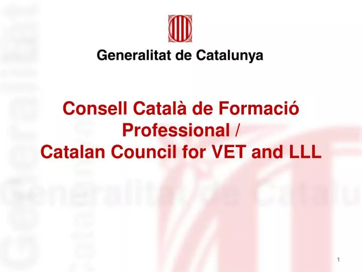 consell catal de formaci professional catalan council for vet and lll