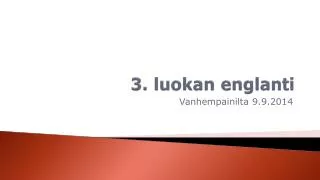 3 luokan englanti
