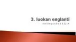 3. luokan englanti - slide 1
