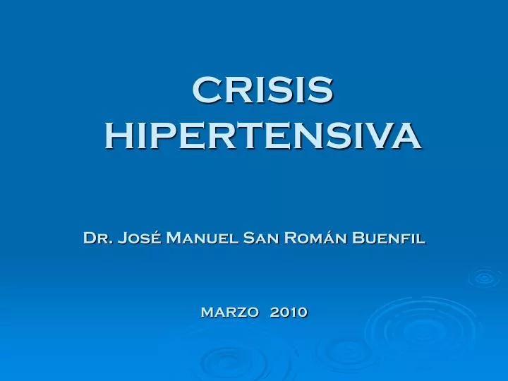 crisis hipertensiva