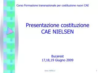 presentazione costituzione cae nielsen bucarest 17 18 19 giugno 2009