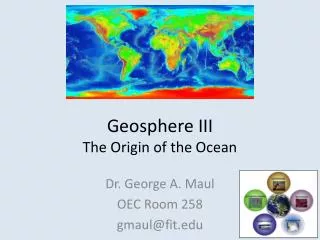Geosphere III The Origin of the Ocean