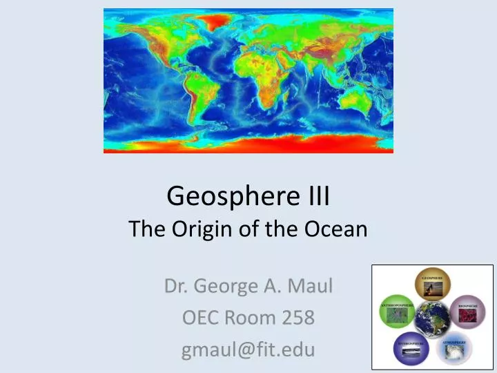 geosphere iii the origin of the ocean